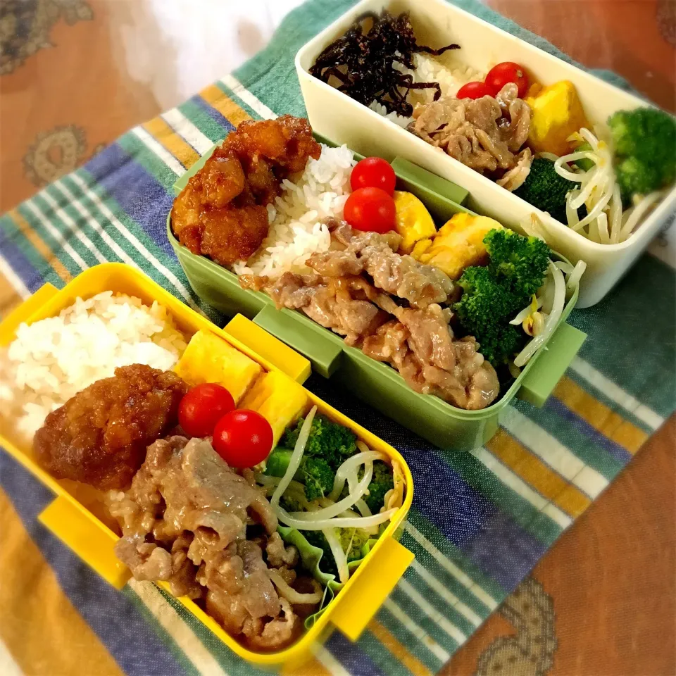 Snapdishの料理写真:#お昼ご飯 #お弁当  ヨーグルト味噌で肉炒め  10.6 今日のお弁当🍱🍱🍱|renharuruさん