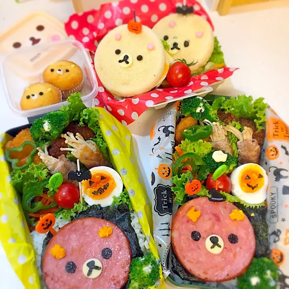 Snapdishの料理写真:リラックマʕ•ᴥ•ʔ秋の行楽弁当|せいこさん