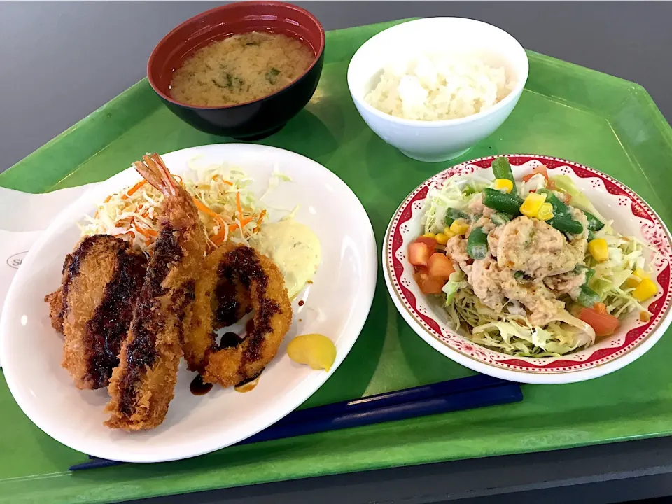 海の幸フライ、チキンとインゲンの胡麻サラダ|Tadahiko Watanabeさん