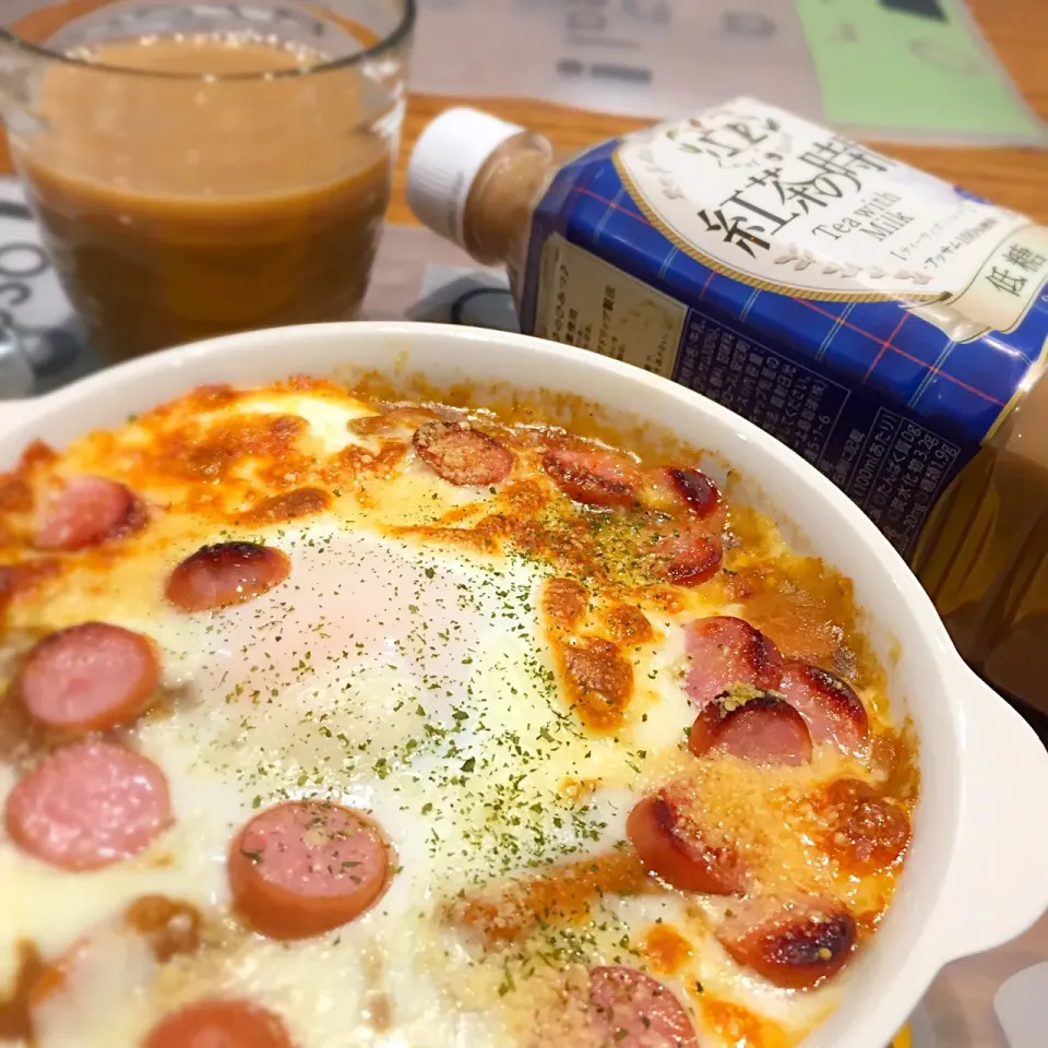 Snapdishの料理写真:焼きカレーwith紅茶の時間|sakyu☆さん