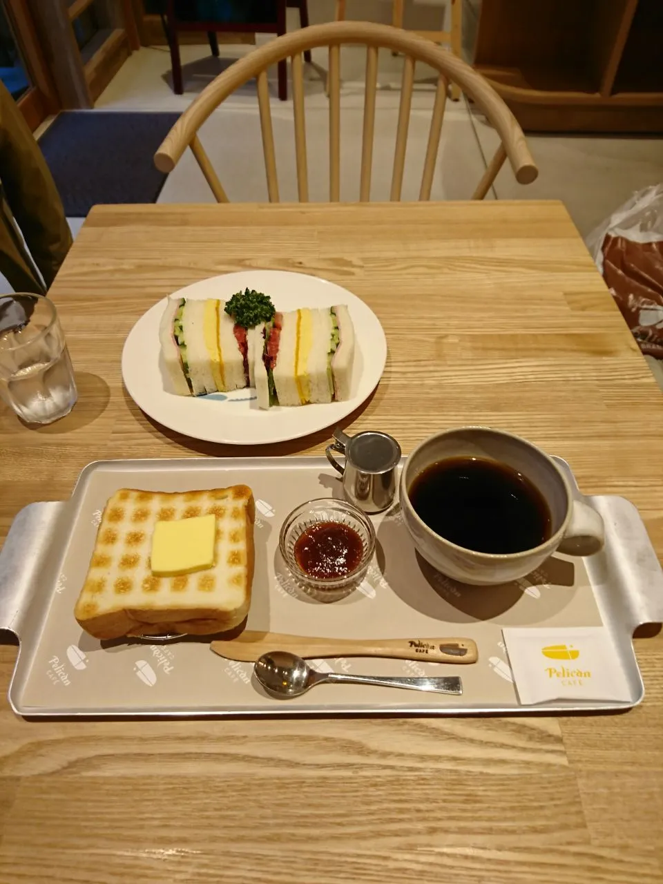 Snapdishの料理写真:『ペリカンカフェ 炭焼きトースト&ミックスサンド』|seri-chanさん