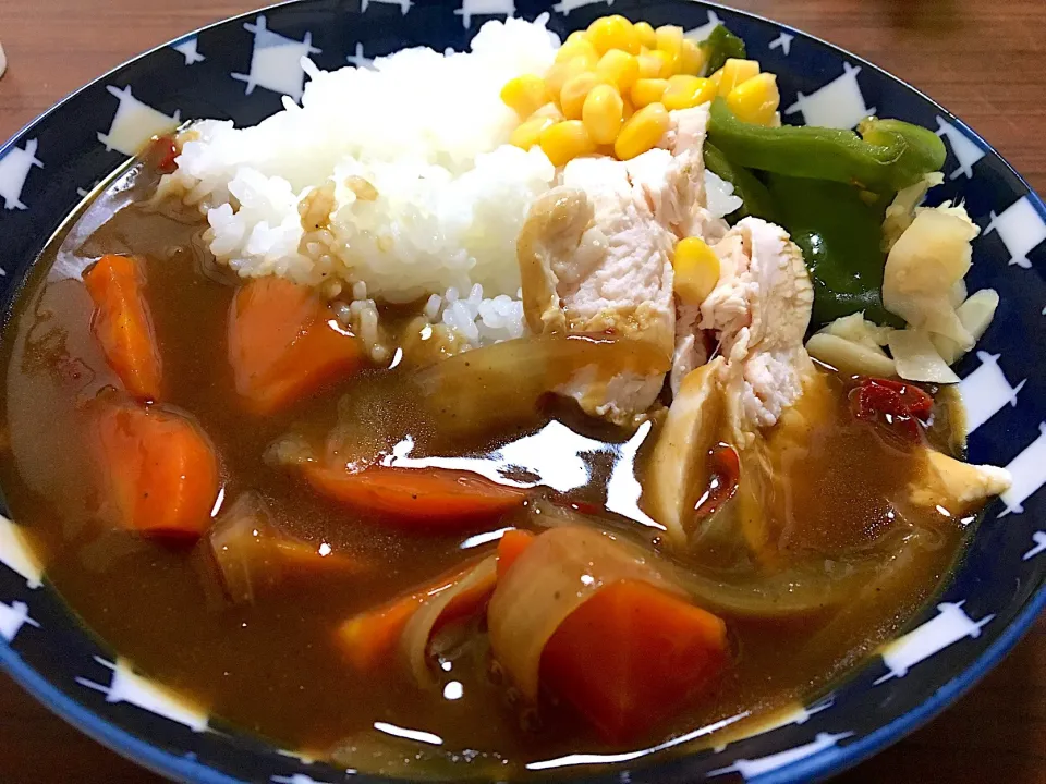 単身赴任の晩ごはん🎑🌙 カレーライスなど🍛|ぽんたさん