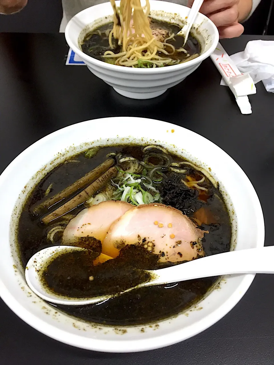 Snapdishの料理写真:MEN-EIJIのBLACK海苔ラーメン|Sakikoさん