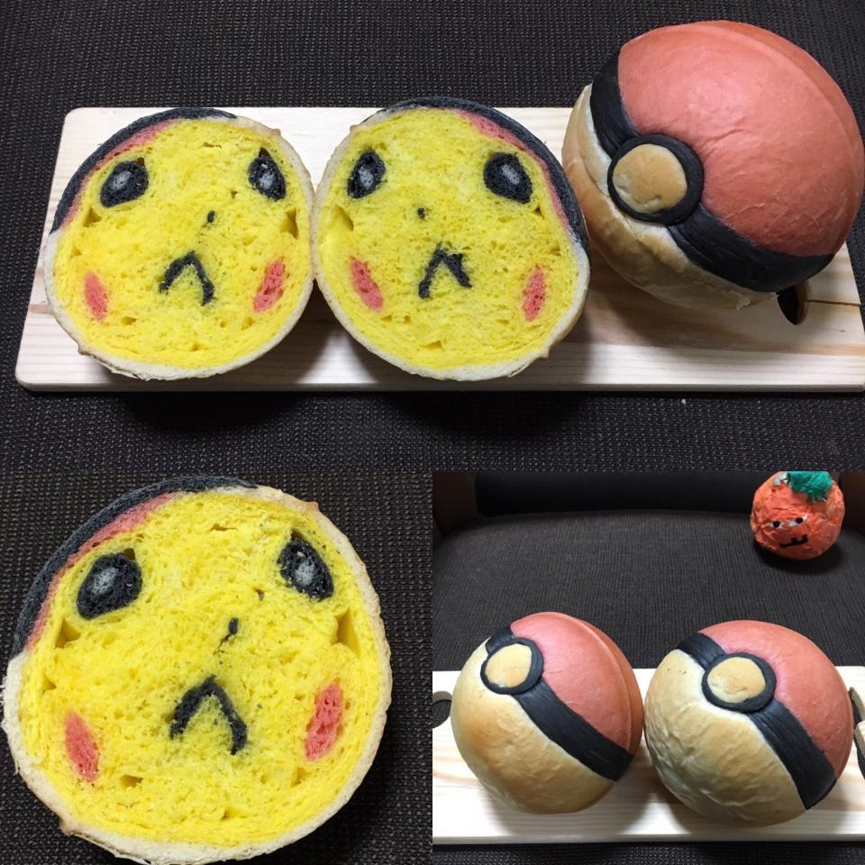 モンスターボールの中にピカチュウ パンデコパンスーパーデコパンイラストパン手作りパン食パンまん丸パンまん丸ポケモンgoポケモンピカチュウ Izuyo Snapdish スナップディッシュ Id Zmxika