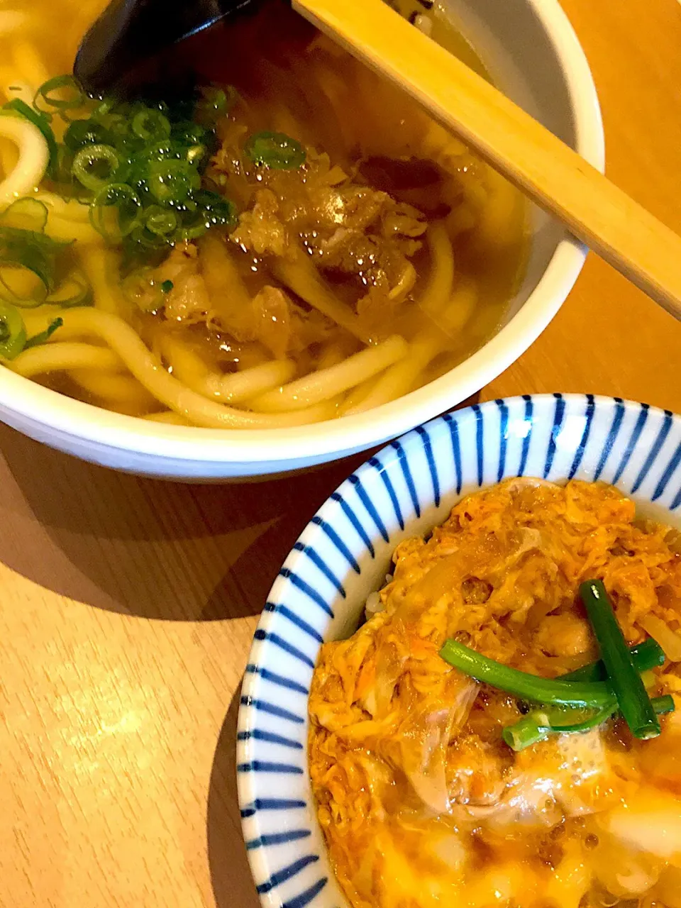 親子丼と肉うどん|satoko❤︎さん