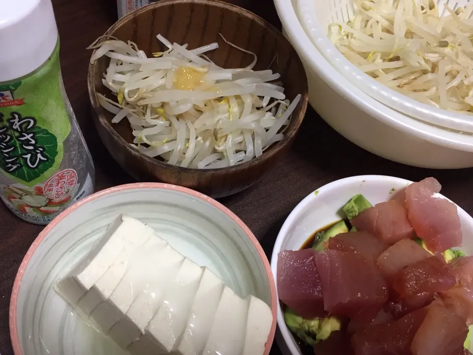 Snapdishの料理写真:豆腐わさびドレッシングで！|ごはんーさん