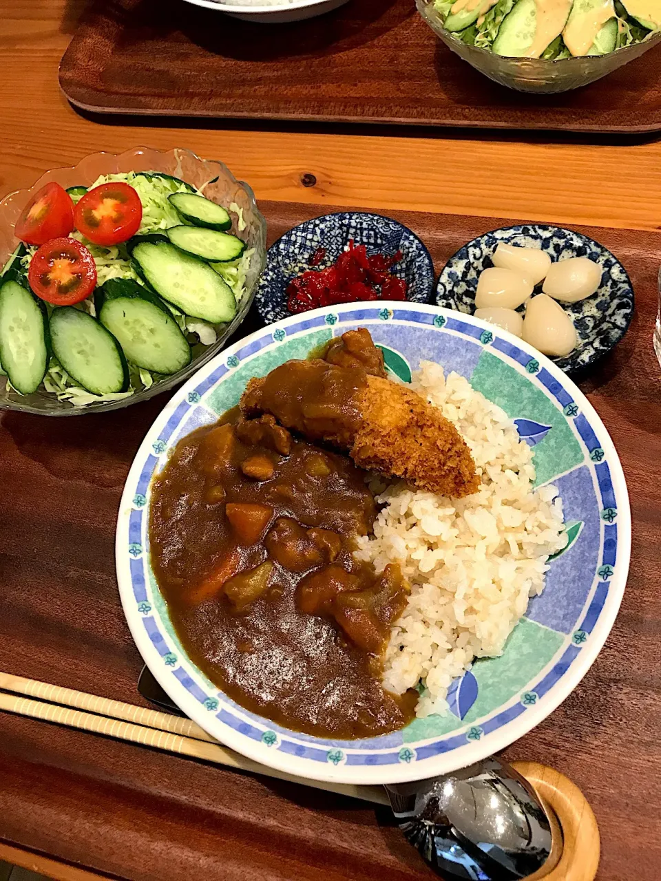 2017.10.9(月) #晩御飯#チキンカレー #サラダ|あっきーよさん