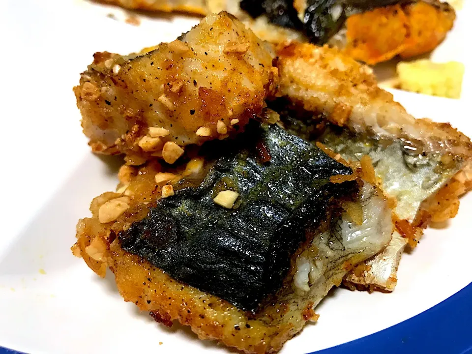 サゴシのタンドリー風味付け ピーナッツなどを入れたスペシャル衣揚げ
#サゴシ #釣り魚 #タンドリー #ピーナッツ #揚げ物|さくたろうさん