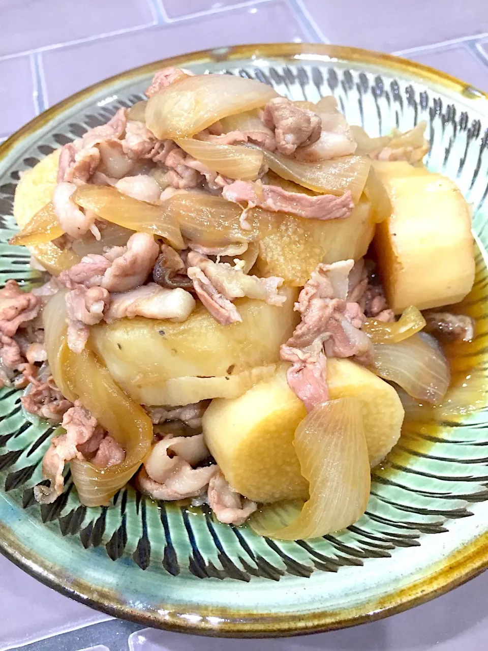 長芋と豚ばらの煮物|つみぼんさん