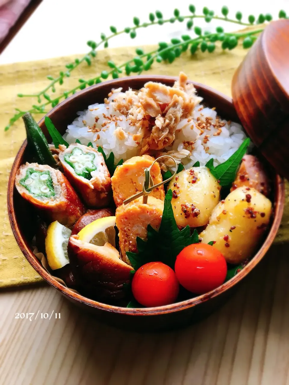 ✴︎旦那さんのオクラの肉巻き弁当|津久井 美知子(chiko)さん