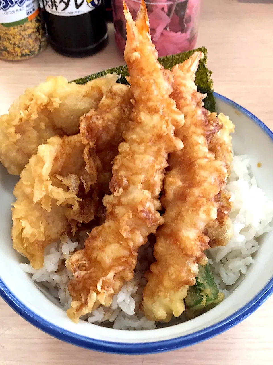 海老と鷄の天丼|愛ペガさん