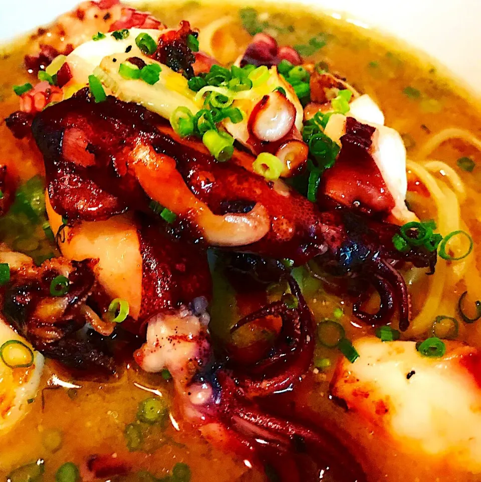 Octopus & Squid Hot & Spicy Miso Ramen #chefemanuel|Emanuel Hayashiさん