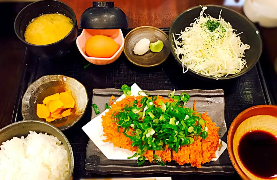 Snapdishの料理写真:揚げだしネギトンカツ膳🐷🍱|Chirico❤️さん