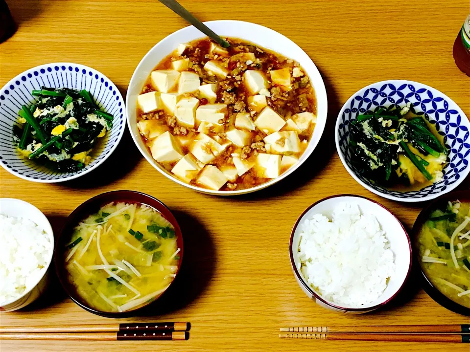 麻婆豆腐ごはん😊|こえりさん