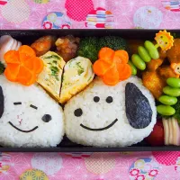 Snapdishの料理写真:スヌーピーのキャラ弁♫✨|まなさん