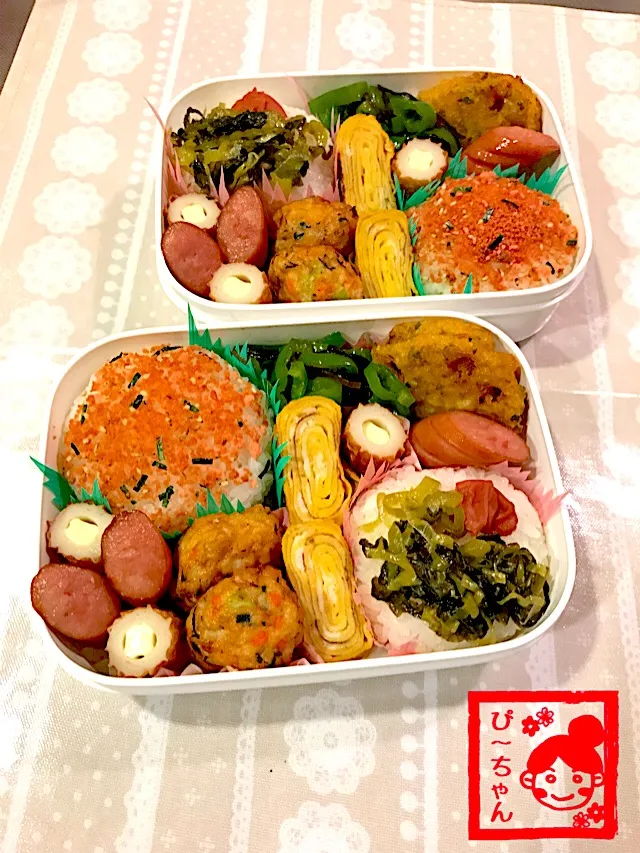 Snapdishの料理写真:姉妹☆高校生弁当406日目と85日目|☆ぴ〜ちゃん☆さん