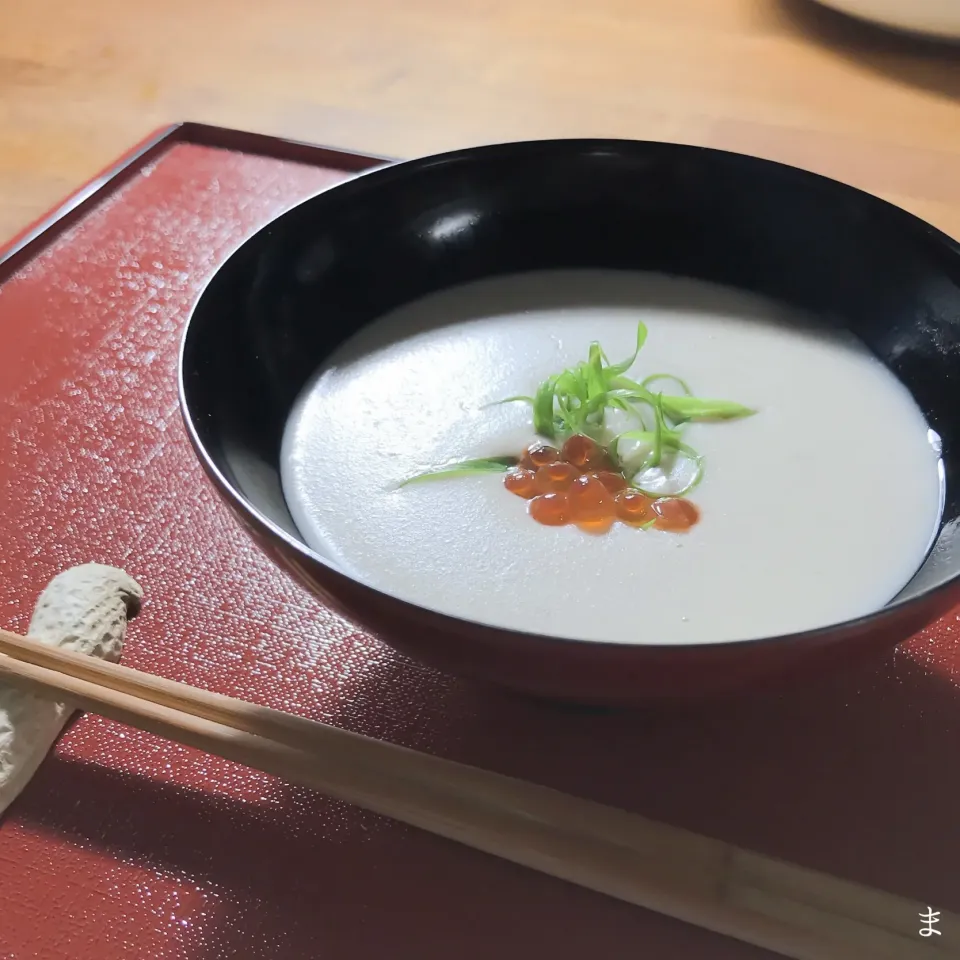 鮭の白子と落花生のすり流し|まる(丸大豆)さん