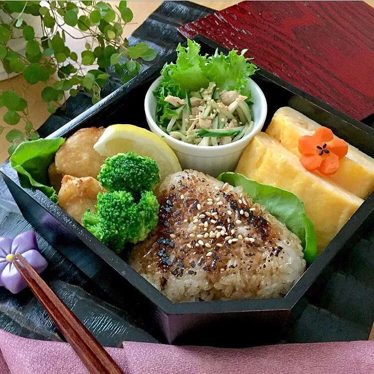 受験日まであと87日❤︎焼おにぎり弁当|chikoさん