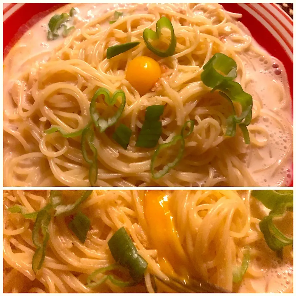 Pasta w/cream cod roe✨たらこ豆乳白出汁ﾊﾟｽﾀ|🌈Ami🍻さん