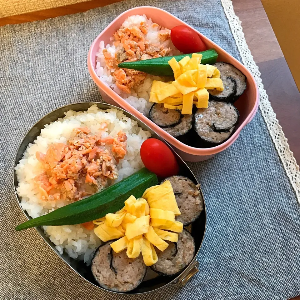 chiaki3さんの料理 鳥ひき肉のくるくる海苔巻き 
昨日のお弁当🍱17.10.11|Lilyさん