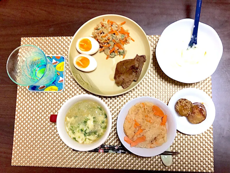 今日の晩御飯
シャーシュー   煮卵  シーチキンオクラ炒め   シャケご飯|HATABOUさん