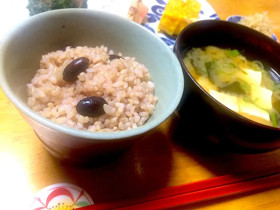 基本の献立☆自家製味噌のお味噌汁と玄米ご飯|さとう みどりさん