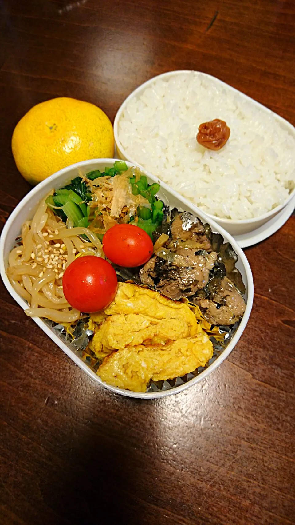 Snapdishの料理写真:秋刀魚の梅煮弁当（&海苔弁♪）|りょーさん