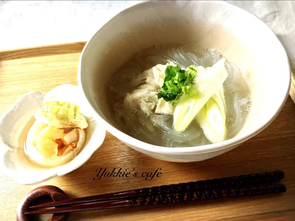 鯛のお吸い物で生マロニー煮麺風😋|ぐぅぐママ（Yukkie）さん