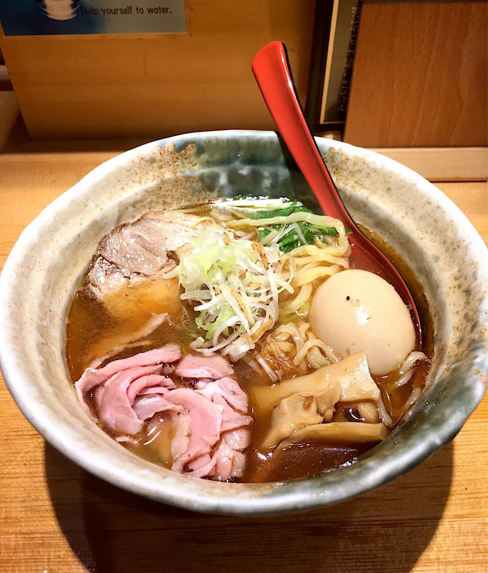 Snapdishの料理写真:味玉焼きあご塩ラーメン|tadaroさん