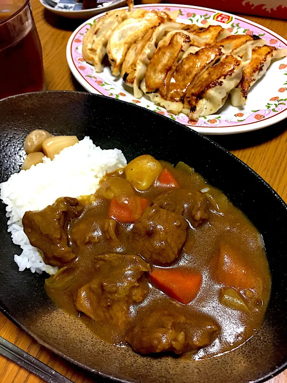 牛すじカレーと王将の餃子(笑)|Rinco*さん