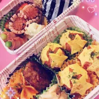 Snapdishの料理写真:試合弁当
手まりオムライス|ここままさん