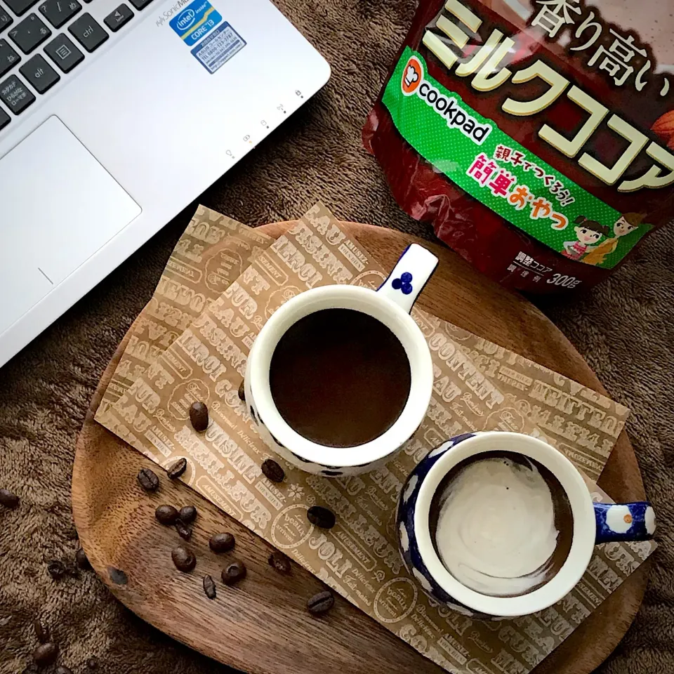 ココア＋ドリップコーヒーで、おうちカフェモカ☕️|mocoさん