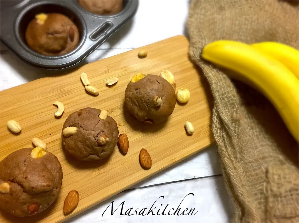 Nuts&banana muffin cocoa flavor|Masakiさん