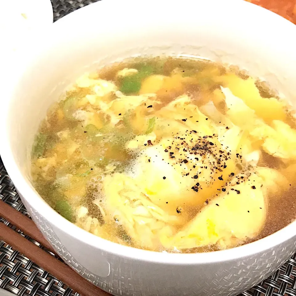 Snapdishの料理写真:中華風スープ
#晩ごはん #単身赴任飯|Koichi GOGOさん