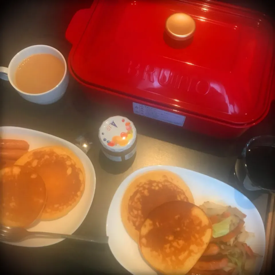 BRUNOを購入したのでパンケーキでブランチ＊＊まったり過ごす休日の朝にぴったりです♡|さきさん