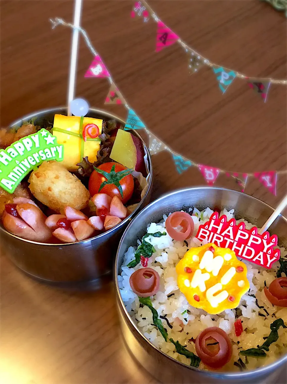 バースデー弁当💕
娘ちゃん18歳のbirthday🎁なので愛を込めて…❤️|ききさん