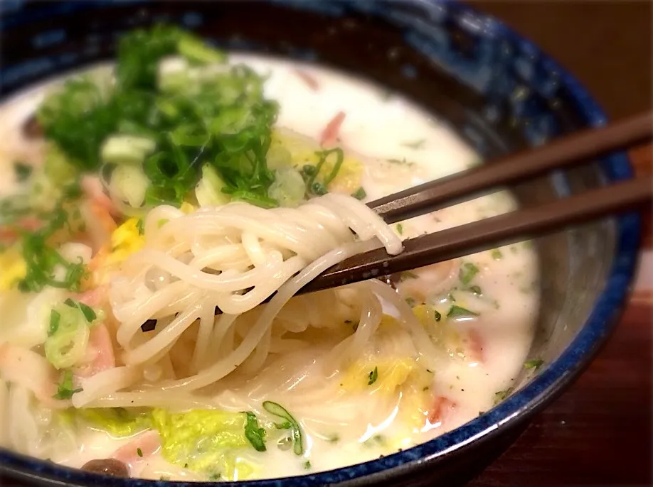 白菜とベーコンの出汁クリーム温めん|半田手延べそうめんの店 阿波や壱兆さん