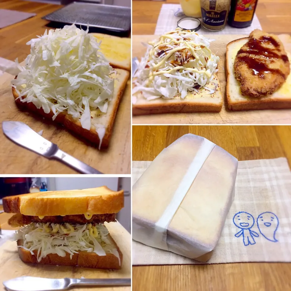 キャベツたっぷりカツサンド(o⁰⊖⁰o)
#残りものアレンジ #サンドイッチ弁当|morimi32さん