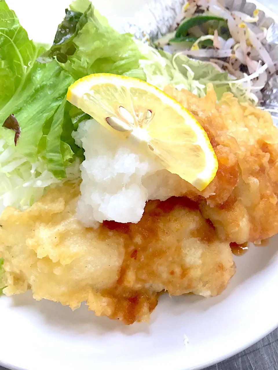 白身魚の天ぷらおろしポン酢|学食おばちゃんさん