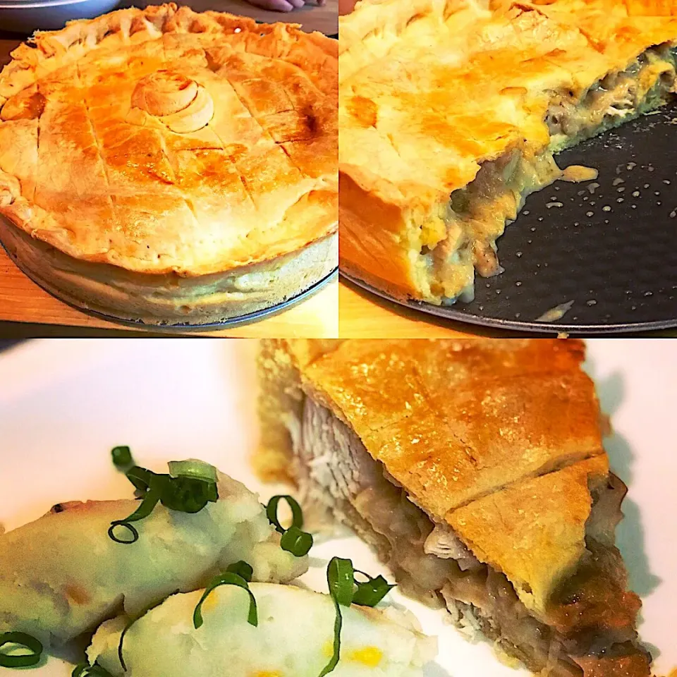 #Homemade #homemadepie Chicken & Mushroom Pie #chefemanuel with Sweetcorn Mash Great lunch and great conversation|Emanuel Hayashiさん