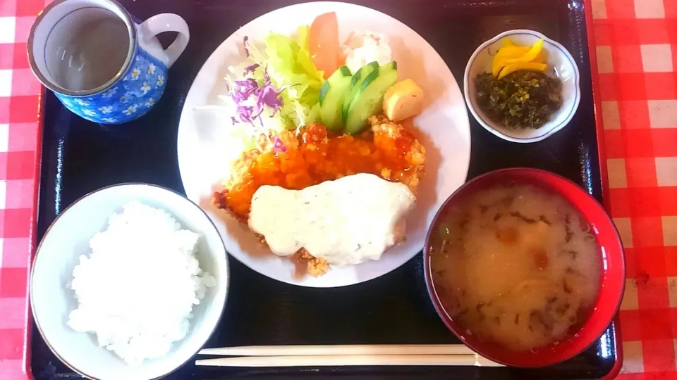 本日の賄い🎵(10/17  チキン南蛮定食ﾌﾙﾊﾞｰｼﾞｮﾝ✨)|かぴかぴさん