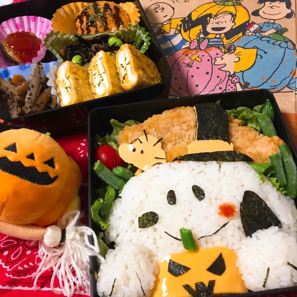 スヌーピー(･´`(●)*の 👻ハロウィンお弁当です|かんきちさん