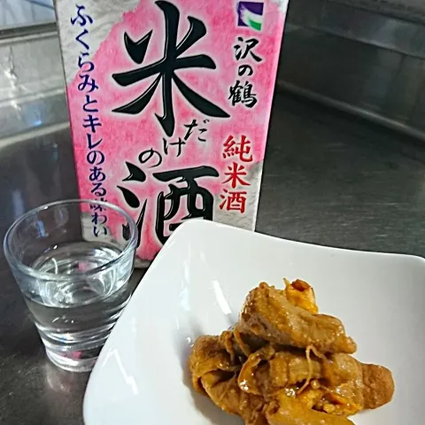 「米だけの酒」を使ってみたSnapdishの料理・レシピ写真:ホルモン焼き
米だけの酒と共に🍶