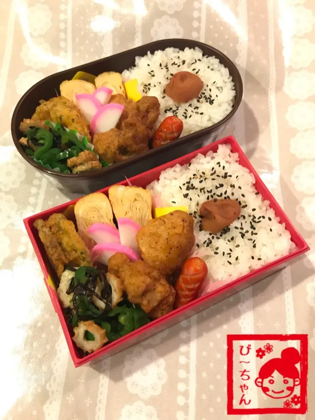 Snapdishの料理写真:姉妹☆高校生弁当😵410日目と89日目|☆ぴ〜ちゃん☆さん