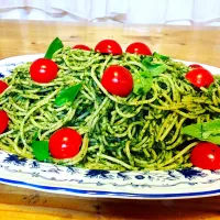 空芯菜のジェノベーゼをパスタに和えてみました。
空芯菜のファイトケミカルで元気モリモリです。#空芯菜#ジェノベーゼ#オヤジ飯|Kazuhiko  Satohさん