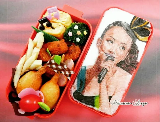 コンサートでの『安室奈美恵』弁当
 #オブラートアート
 #似顔絵弁当
 #中学生弁当|みんなのあねごさん