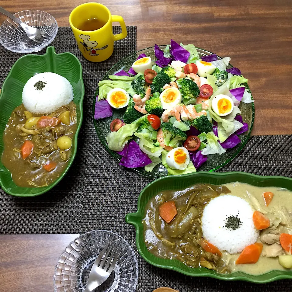 ２日目のカレー曜日にはサラダ🥗がつきます😋🙆|accoさん