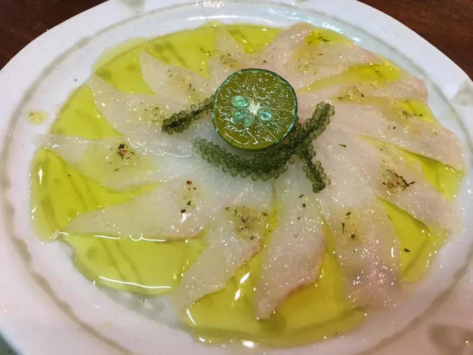 釣魚持ち込み調理        カルパッチョ              ムルー        シークワーサー             海ぶどう|ちゅら夏さん