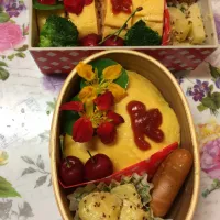 Snapdishの料理写真:オムライス弁当|くまちゃんさん