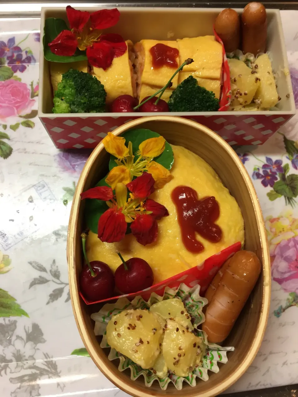 Snapdishの料理写真:オムライス弁当|くまちゃんさん